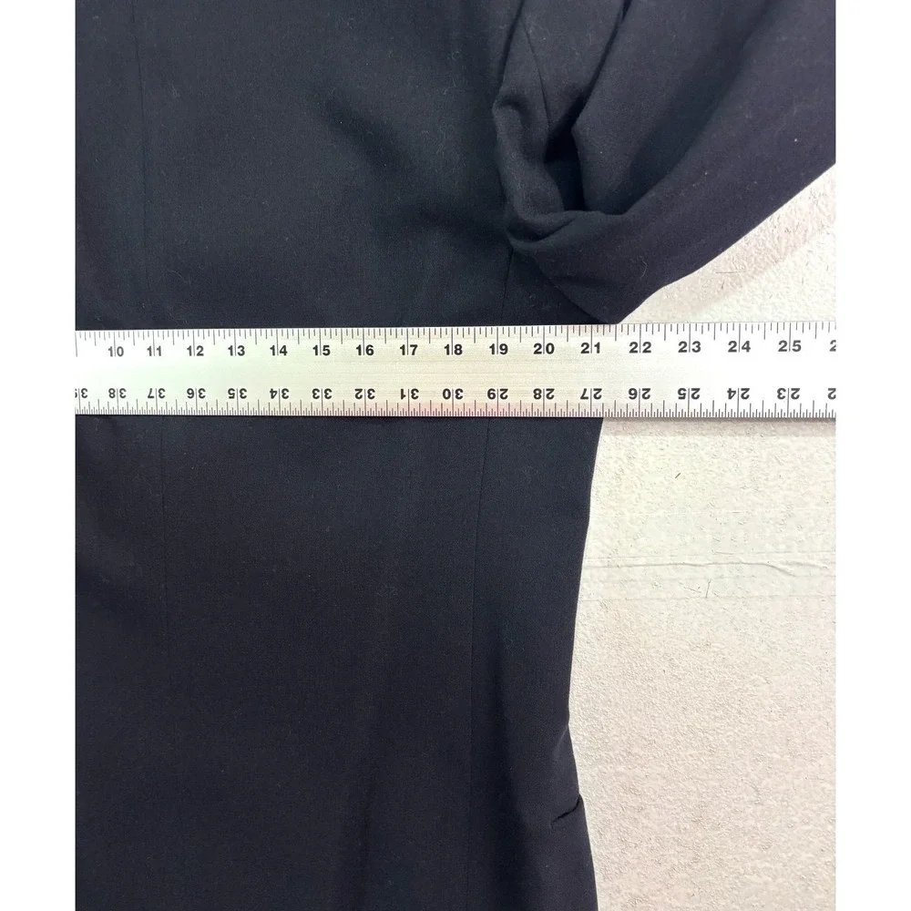 vtg 40s Double Breasted Tuxedo Jacket‎ 40L Flannel Wool Heavy Black Peak Formal